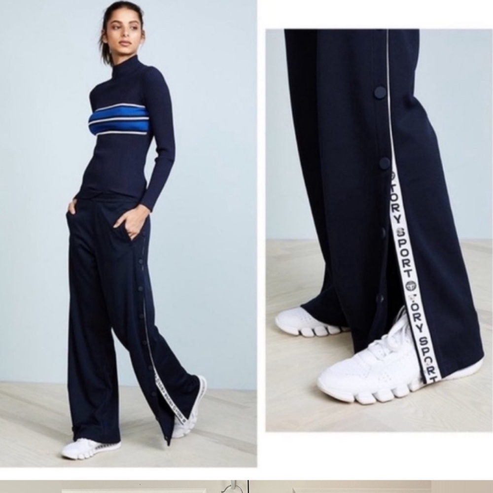 Tory Sport Colorblock track zip up jacket + Banner Tearaway Track Pants SET Navy - Picture 6 of 14